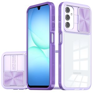 For Samsung A17 5G Fusion Transparent Clear Hybrid Case Cover - Purple