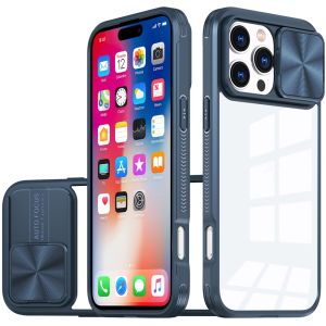 For iPhone 16 Pro 6.3 inch Fusion Transparent Clear Hybrid Case Cover - Blue