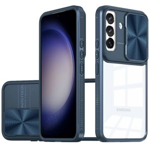 For Samsung S24 FE Fusion Transparent Clear Hybrid - Blue