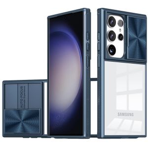 For Samsung Galaxy s24 Fusion Transparent Clear Hybrid Case Cover - Blue