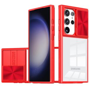 For Samsung Galaxy s24 Ultra Fusion Transparent Clear Hybrid Case Cover - Red