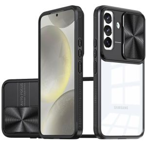 For Samsung S25 Fusion Transparent Clear Hybrid Case Cover - Black