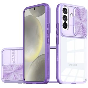 For Samsung S25 Fusion Transparent Clear Hybrid Case Cover - Purple