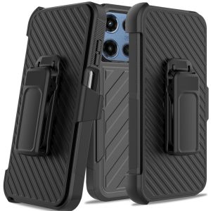 For Moto G 5G 2025/2026 - G Play 2026 - Noble lined shockproof dual layer hybrid - Black/Black