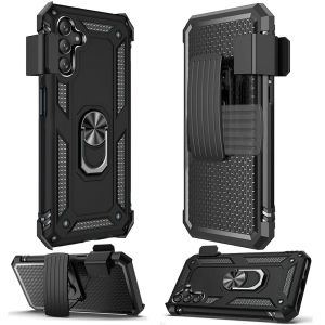 For Samsung A16 5G Holster Magnetic Ringstand Clip Cover Case - Black