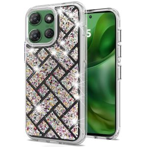 For Motorola Moto G Power 5G 2025 Bling Hybrid Case Cover - A