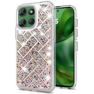 For Motorola Moto G Power 5G 2025 Bling Hybrid Case Cover - C