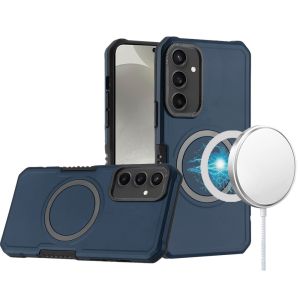For Samsung S25 Grip [Magneti Circle] Metal Shockproof Hybrid - Dark Blue