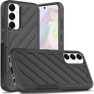 For Samsung Galaxy A36 Noble lined shockproof dual layer hybrid - Black/Black