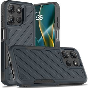 For Moto G Stylus 5G 2025 Noble lined shockproof dual layer hybrid - Blue/Black