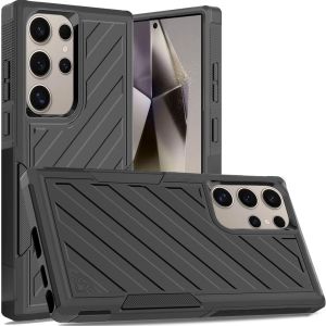 For Samsung s25 Ultra Noble lined shockproof dual layer hybrid - Black/Black