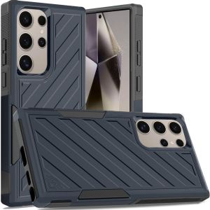 For Samsung s25 Ultra Noble lined shockproof dual layer hybrid - Blue/Black