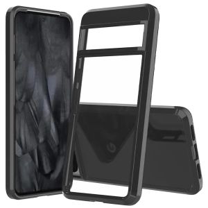 For Google Pixel 8 Pro 5G Clear Transparent Hybrid Case Cover - Clear PC + Black TPU