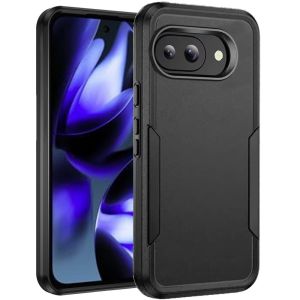 For Google Pixel 9A Tough Hybrid Case - Black