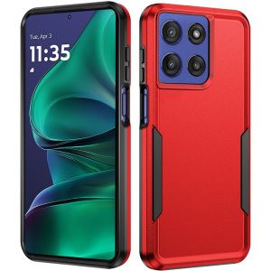For Moto G Stylus 5G 2025 Tough Hybrid Case - Red