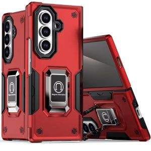For Samsung Z Fold 7 OPTIMUM Magnetic Ring Stand Hybrid Case Cover - Red