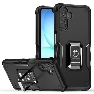 For Samsung A17 5G OPTIMUM Magnetic Ring Stand Hybrid Case Cover - Black