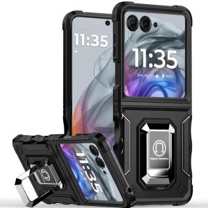 For Motorola Razr 2025 2024 OPTIMUM Magnetic Ring Stand Hybrid - Black