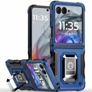 For Motorola Razr 2025 2024 OPTIMUM Magnetic Ring Stand Hybrid - Blue