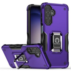 For Samsung S24 FE OPTIMUM Magnetic Ring Stand Hybrid - Dark Purple