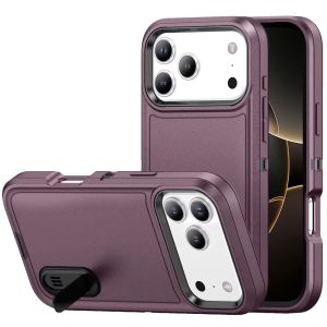 For iPhone 17 Pro Max PEAK 3in1 Toughest Hybrid with Stand Cover Case - Burgundy/Black