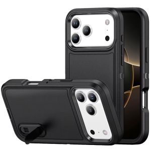 For iPhone 17 Pro PEAK 3in1 Toughest Hybrid with Stand Cover Case - Black/Black