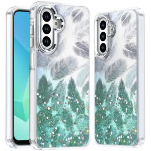 For Samsung A16 5G Epoxy Glitter Shimmer [Magnetic Circle] Hybrid Case - Light Green