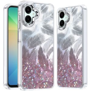For Samsung A06 Epoxy Glitter Shimmer [Magnetic Circle] Hybrid Case - Light Pink