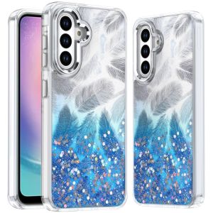 For Samsung Galaxy A26 Epoxy Glitter Shimmer Hybrid Case - Dark Blue