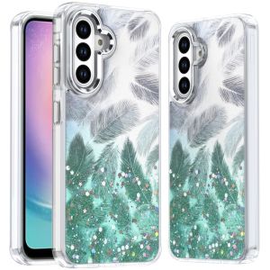 For Samsung Galaxy A26 Epoxy Glitter Shimmer Hybrid Case - Light Green