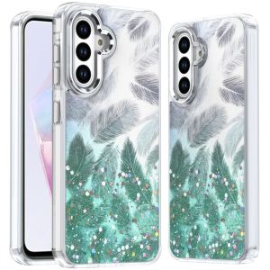 For Samsung Galaxy A36 Epoxy Glitter Shimmer Hybrid Case - Light Green