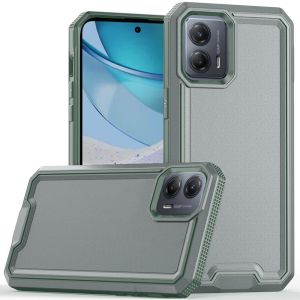 For Motorola MOT G 5G 2023 Rank Tough Strong Modern Fused Hybrid Case Cover - Gray