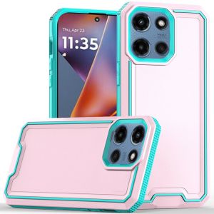 For Motorola Moto G 5G 2025 Rank Tough Strong Modern Fused Hybrid Case Cover - Light Pink