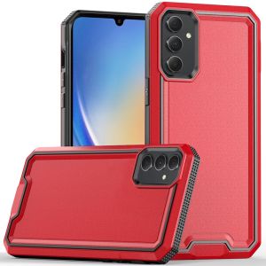 For Samsung A15 5G Rank Tough Strong Modern Fused Hybrid Case Cover - Red