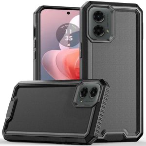 For Motorola Moto G Power 5g 2024 Rank Tough Strong Modern Fused Hybrid Case Cover - Black