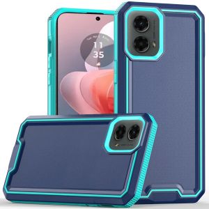 For Motorola Moto G Power 5g 2024 Rank Tough Strong Modern Fused Hybrid Case Cover - Blue
