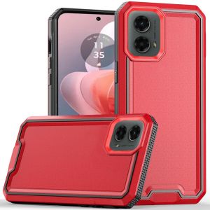 For Motorola Moto G Power 5g 2024 Rank Tough Strong Modern Fused Hybrid Case Cover - Red