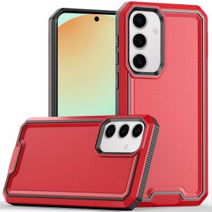 For Samsung S24 FE Rank Tough Strong Modern Fused Hybrid Case Cover - Red