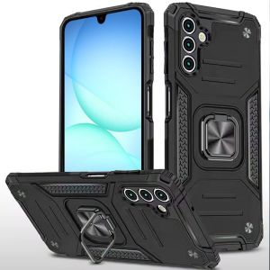 For Samsung A17 5G Robust Magnetic Kickstand Hybrid Case Cover - Black