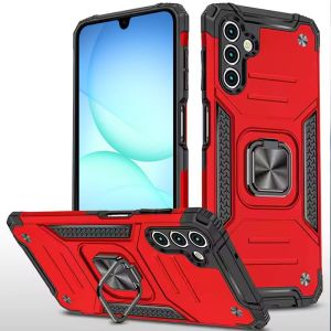 For Samsung A17 5G Robust Magnetic Kickstand Hybrid Case Cover - Red