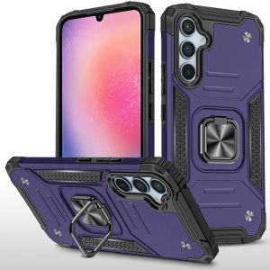 For Samsung Galaxy A26 Robust Magnetic Kickstand Hybrid Case Cover - Blue