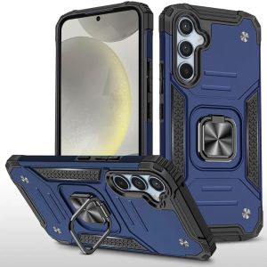 For Samsung s25/s24 Robust Magnetic Kickstand Hybrid Case Cover - Blue