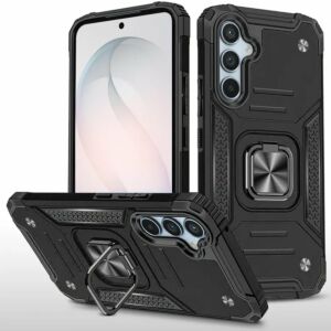 For Samsung Galaxy s26 FE Robust Magnetic Kickstand Hybrid Case Cover - Black