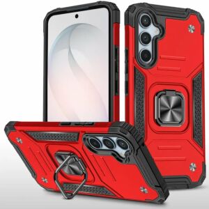 For Samsung Galaxy s26 FE Robust Magnetic Kickstand Hybrid Case Cover - Red