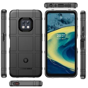 For Nokia XR20 Rugged Shield 3.2mm Thick TPU Case Cover - Black