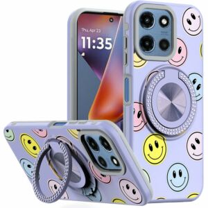 For Moto G 5G 2025/2026 - G Play 2026 - CHROME HQ Rotational Magnetic Ring Hybrid - Light Purple