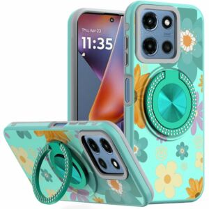 For Moto G 5G 2025/2026 - G Play 2026 - Loop Hybrid with [Magnetic Ring Circle] 360 degrees Rotational Kickstand Case Cover - Light Blue
