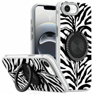 For Samsung Galaxy A37 Metal Diamond CD Pattern Design Matte Finished Hybrid with Rotational Ring [Car Mount Friendly] Case - 3