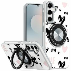 For Samsung Galaxy A37 Metal Diamond CD Pattern Design Matte Finished Hybrid with Rotational Ring [Car Mount Friendly] Case - 2