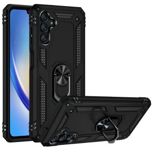 For Samsung A15 5G Ring Magnetic Kickstand Hybrid Case Cover - Black